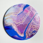 Buy Red Sea Round Canvas Acrylic Painting for $190