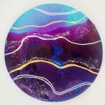 Buy Andaman Sea Acrylic Round Canvas Fluid Painting for $190